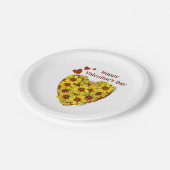 Sunflower Heart Paper Plate Pappteller (Schrägansicht)