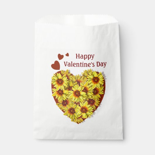 Sunflower Heart Party Favor Bags Geschenktütchen (Vorderseite)