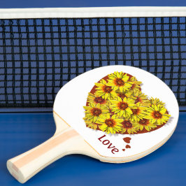 Sunflower Heart Ping Pong Paddle Tischtennis Schläger