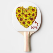 Sunflower Heart Ping Pong Paddle Tischtennis Schläger (Vorderseite)