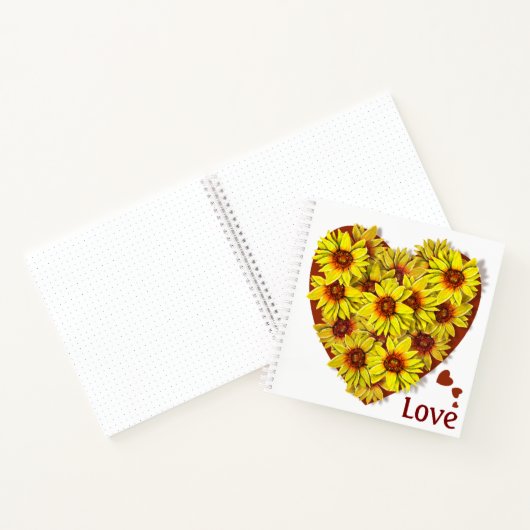 Sunflower Heart Spiral Notebook Notizblock (Innenseite)