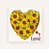 Sunflower Heart Spiral Notebook Notizblock (Vorderseite)