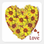 Sunflower Heart Sticker (Vorderseite)