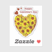 Sunflower Heart Vinyl Sticker (Blatt)