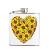 Sunflower Heart Vinyl Wrapped Flask Flachmann (Vorderseite)
