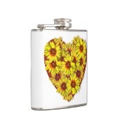 Sunflower Heart Vinyl Wrapped Flask Flachmann (Rechts)