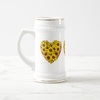 Sunflower Hearts Stein Mug Bierglas