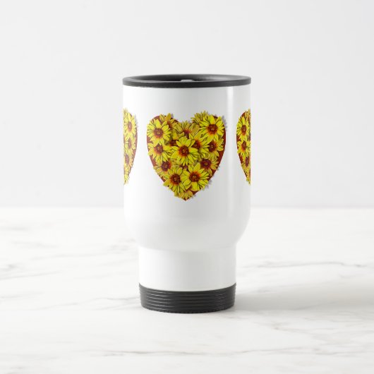 Sunflower Hearts Travel Mug Reisebecher (Mittel)