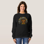Sunflower Highland Cow Rainbow Cowhide Western Cou Sweatshirt (Vorne ganz)