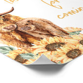 Sunflower Highland Cow Vielen Dank für Ihr Kommen Poster (Ecke)