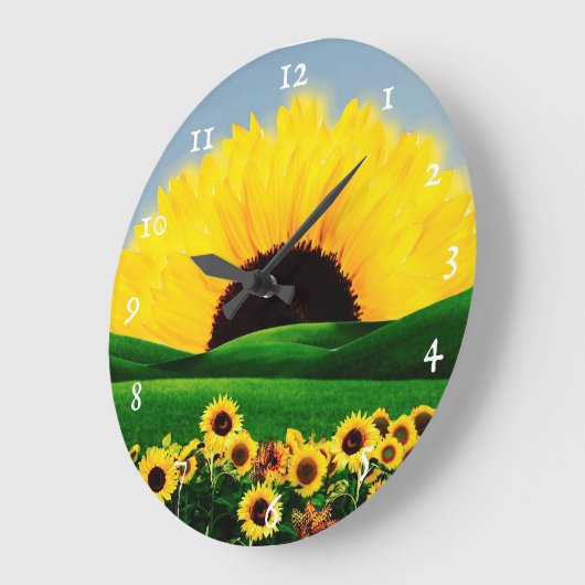 SUNFLOWER HILL GROßE WANDUHR (Winkel)