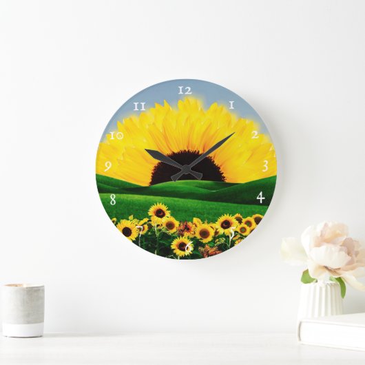 SUNFLOWER HILL GROßE WANDUHR (Zuhause)