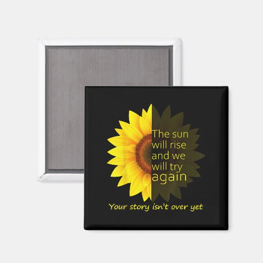 Sunflower Hope Magnet (Vorderseite/Rückseite)