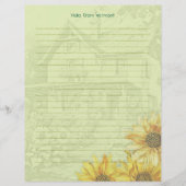 Sunflower House Lined Writing Paper Briefbogen (Vorderseite)