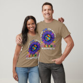 sunflower i wear blue for my son autism awareness  T-Shirt (Unisex)
