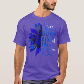 Sunflower I Wear Blue Ribbon for Arthrogryposis Aw T-Shirt