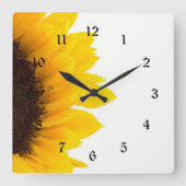 Sunflower image, popular design quadratische wanduhr (Vorderseite)