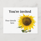 Sunflower invitation Postcard Postkarte (Vorderseite)