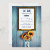 Sunflower Jar I DO GRILLEN Engagement Party Einladung (Vorderseite)