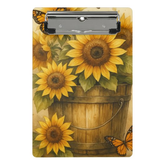 Sunflower Journal Mini Klemmbrett (Vorderseite)