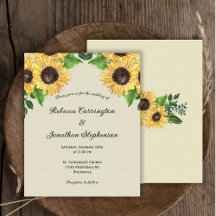 Sunflower Joy Boho Country Budget Hochzeit Einladu
