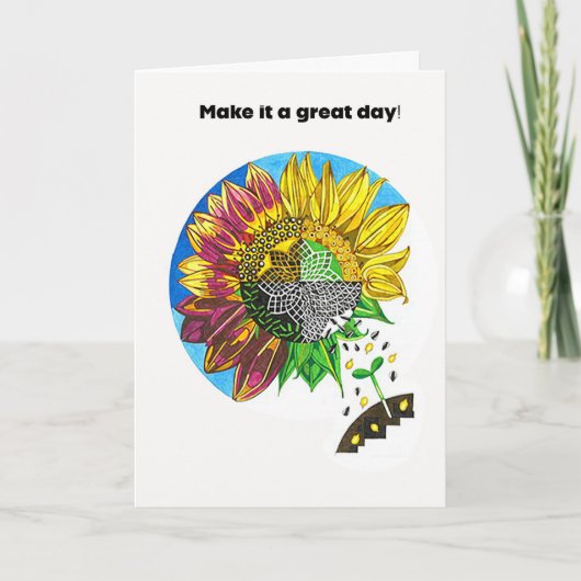 Sunflower Joy Karte (Vorderseite)