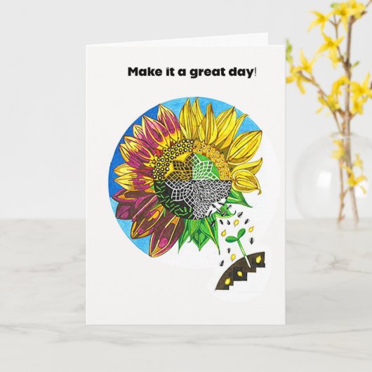 Sunflower Joy Karte (Gelbe Blume)