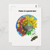 Sunflower Joy Postkarte (Vorne/Hinten)