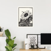 Sunflower Julie De Graag Vintag Poster (Heimbüro)