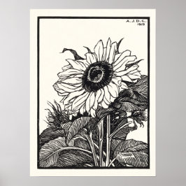 Sunflower Julie De Graag Vintag Poster