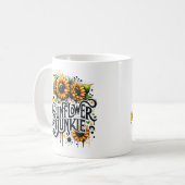 Sunflower Junkie Personalisiert Kaffeetasse (Vorderseite Links)