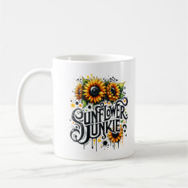 Sunflower Junkie Personalisiert Kaffeetasse