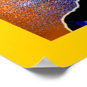 Sunflower Ladybug Watercolor Art  Poster (Ecke)