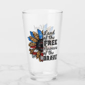 Sunflower Land of the Free Because of the Brave Glas (Rückseite)