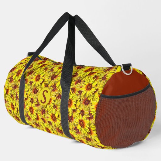 Sunflower Large Duffel Gym Bag Duffle Bag (Rechte Ecke)