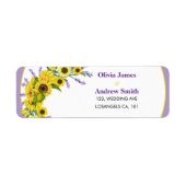 Sunflower & Lavender Wedding Return Address  (Vorne)
