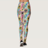 Sunflower & Leopard Heart Rainbow Leggings (Rückseite)