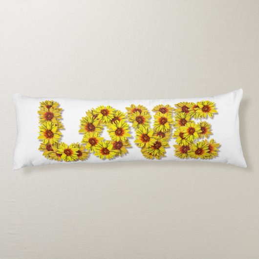 Sunflower Love Body Pillow Seitenschläferkissen (Rückseite)