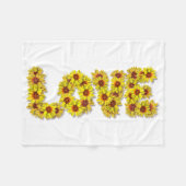 Sunflower Love Fleece Blanket (Vorderseite (Horizontal))