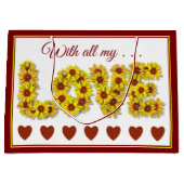 Sunflower Love Gift Bag Große Geschenktüte (Vorderseite)