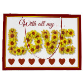 Sunflower Love Gift Bag Große Geschenktüte (Rückseite)