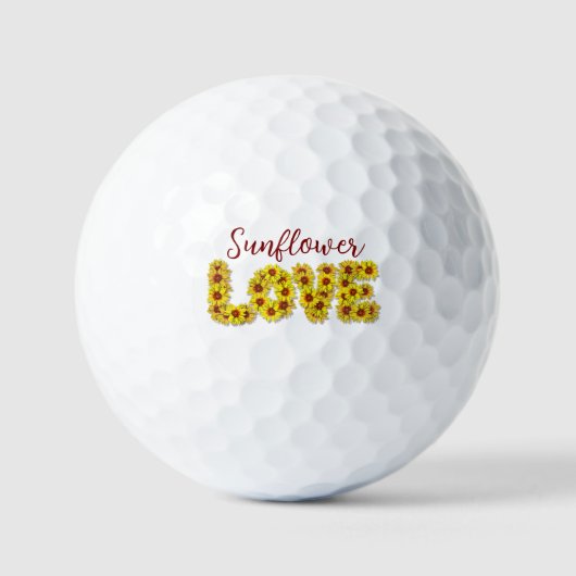 Sunflower Love Golf Ball (Vorderseite)