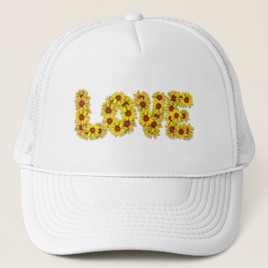 Sunflower Love Hat Truckerkappe (Vorderseite)