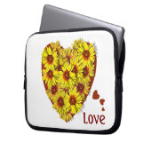 Sunflower Love Laptop Sleeve (Vorderseite Links)