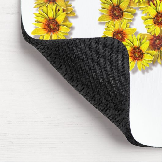 Sunflower Love Mouse Pad Mousepad (Ecke)