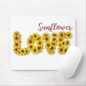 Sunflower Love Mouse Pad Mousepad (Mit Mouse)