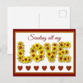 Sunflower Love Postcard Postkarte (Vorne/Hinten)