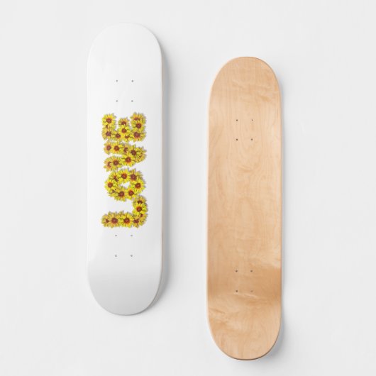 Sunflower Love Skateboard (Vorderseite)