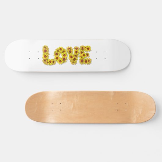 Sunflower Love Skateboard (Horizontal)