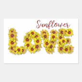 Sunflower Love Sticker (Vorderseite)